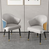 Glam Metal Dining Room Chairs PU Leather Dining Arm Chair for Restaurant Use Clearhalo ' kitchen&dining_furn' 'Dining Chairs' 'Dining Tables & Seating' 'dining_chair' 'furn' 'furn_dining_chair' 'Furniture' 'furniture_dining_chair' 'Kitchen & Dining Furniture' 'kitchen' 4055899