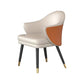 Glam Metal Dining Room Chairs PU Leather Dining Arm Chair for Restaurant Use White-Saffron 1 Piece Clearhalo ' kitchen&dining_furn' 'Dining Chairs' 'Dining Tables & Seating' 'dining_chair' 'furn' 'furn_dining_chair' 'Furniture' 'furniture_dining_chair' 'Kitchen & Dining Furniture' 'kitchen' 4055905