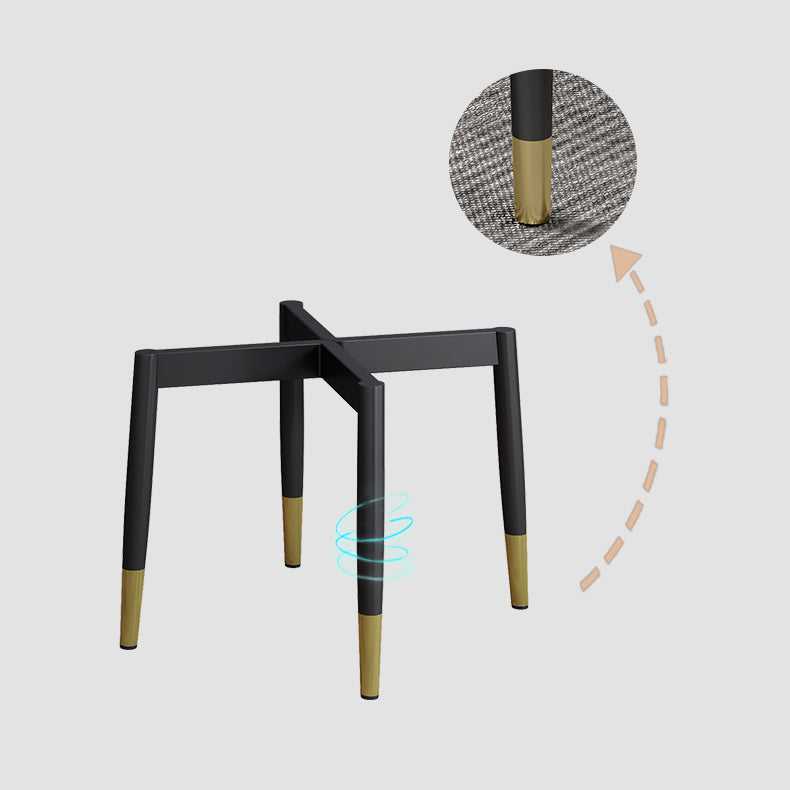 Glam Metal Dining Room Chairs PU Leather Dining Arm Chair for Restaurant Use Clearhalo ' kitchen&dining_furn' 'Dining Chairs' 'Dining Tables & Seating' 'dining_chair' 'furn' 'furn_dining_chair' 'Furniture' 'furniture_dining_chair' 'Kitchen & Dining Furniture' 'kitchen' 4055911