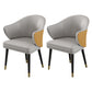 Glam Metal Dining Room Chairs PU Leather Dining Arm Chair for Restaurant Use Gray-Orange 2 Piece Set Clearhalo ' kitchen&dining_furn' 'Dining Chairs' 'Dining Tables & Seating' 'dining_chair' 'furn' 'furn_dining_chair' 'Furniture' 'furniture_dining_chair' 'Kitchen & Dining Furniture' 'kitchen' 4055930