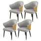 Glam Metal Dining Room Chairs PU Leather Dining Arm Chair for Restaurant Use Gray-Orange 4 Piece Set Clearhalo ' kitchen&dining_furn' 'Dining Chairs' 'Dining Tables & Seating' 'dining_chair' 'furn' 'furn_dining_chair' 'Furniture' 'furniture_dining_chair' 'Kitchen & Dining Furniture' 'kitchen' 4055931