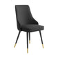 Glam Metal Dining Room Chairs Armless Faux Leather Dining Parsons Chair for Restaurant Use Black 1 Piece Clearhalo ' kitchen&dining_furn' 'Dining Chairs' 'Dining Tables & Seating' 'dining_chair' 'furn' 'furn_dining_chair' 'Furniture' 'furniture_dining_chair' 'Kitchen & Dining Furniture' 'kitchen' 4055934