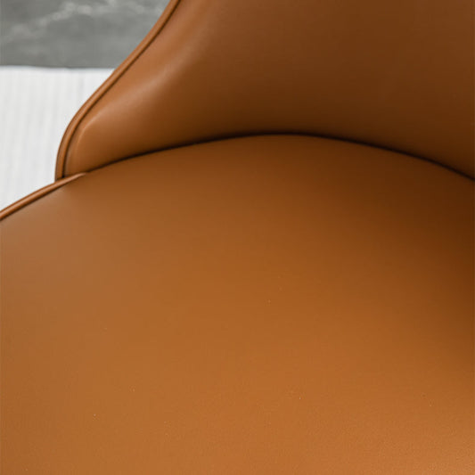 Glam Metal Dining Room Chairs Armless Faux Leather Dining Parsons Chair for Restaurant Use Clearhalo ' kitchen&dining_furn' 'Dining Chairs' 'Dining Tables & Seating' 'dining_chair' 'furn' 'furn_dining_chair' 'Furniture' 'furniture_dining_chair' 'Kitchen & Dining Furniture' 'kitchen' 4055944