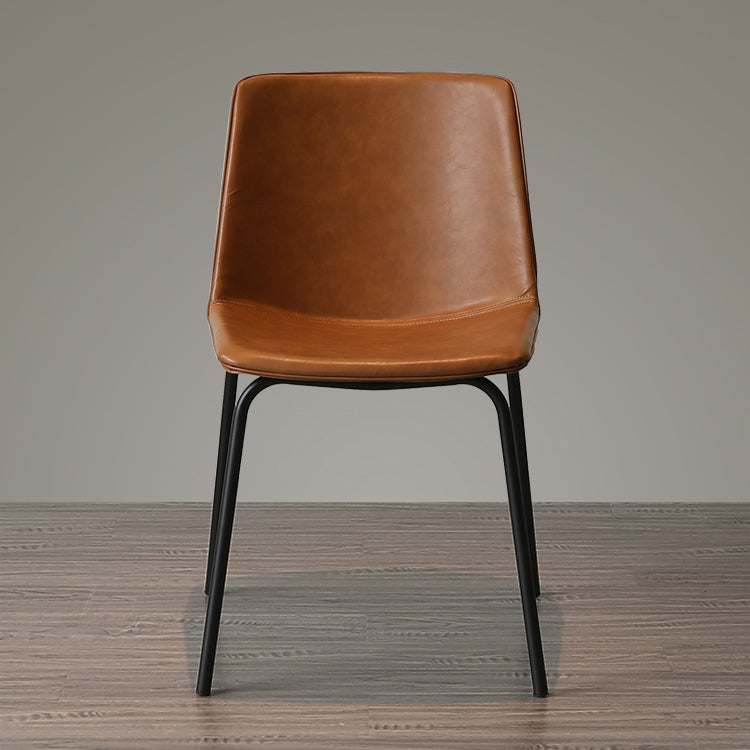 Industrial Metal Dining Room Chair Armless Upholstered Side Leather Chairs for Home Use Clearhalo ' kitchen&dining_furn' 'Dining Chairs' 'Dining Tables & Seating' 'dining_chair' 'furn' 'furn_dining_chair' 'Furniture' 'furniture_dining_chair' 'Kitchen & Dining Furniture' 'kitchen' 4055970