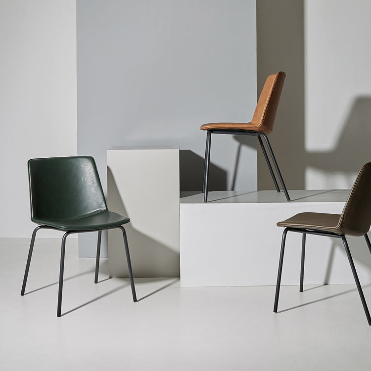 Industrial Metal Dining Room Chair Armless Upholstered Side Leather Chairs for Home Use Clearhalo ' kitchen&dining_furn' 'Dining Chairs' 'Dining Tables & Seating' 'dining_chair' 'furn' 'furn_dining_chair' 'Furniture' 'furniture_dining_chair' 'Kitchen & Dining Furniture' 'kitchen' 4055993