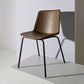 Industrial Metal Dining Room Chair Armless Upholstered Side Leather Chairs for Home Use Dark Coffee 1 Piece Clearhalo ' kitchen&dining_furn' 'Dining Chairs' 'Dining Tables & Seating' 'dining_chair' 'furn' 'furn_dining_chair' 'Furniture' 'furniture_dining_chair' 'Kitchen & Dining Furniture' 'kitchen' 4056003