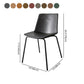 Industrial Metal Dining Room Chair Armless Upholstered Side Leather Chairs for Home Use Clearhalo ' kitchen&dining_furn' 'Dining Chairs' 'Dining Tables & Seating' 'dining_chair' 'furn' 'furn_dining_chair' 'Furniture' 'furniture_dining_chair' 'Kitchen & Dining Furniture' 'kitchen' 4056009
