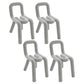 Modern Style Velvet Chairs Set Open Back Side Dining Room Kitchen Chair Grey 4 Piece Set Clearhalo ' kitchen&dining_furn' 'Dining Chairs' 'Dining Tables & Seating' 'dining_chair' 'furn' 'furn_dining_chair' 'Furniture' 'furniture_dining_chair' 'Kitchen & Dining Furniture' 'kitchen' 4056021