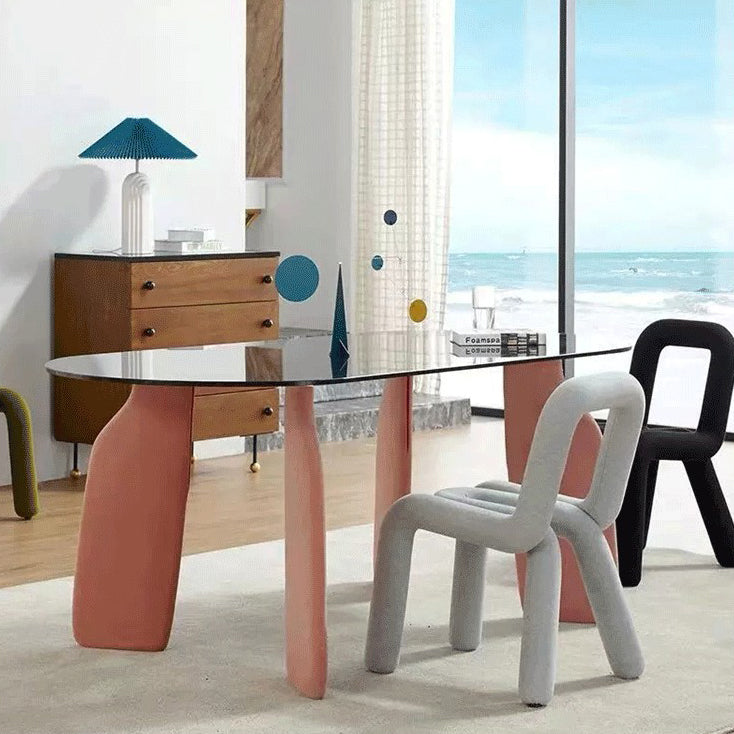 Modern Style Velvet Chairs Set Open Back Side Dining Room Kitchen Chair Clearhalo ' kitchen&dining_furn' 'Dining Chairs' 'Dining Tables & Seating' 'dining_chair' 'furn' 'furn_dining_chair' 'Furniture' 'furniture_dining_chair' 'Kitchen & Dining Furniture' 'kitchen' 4056022