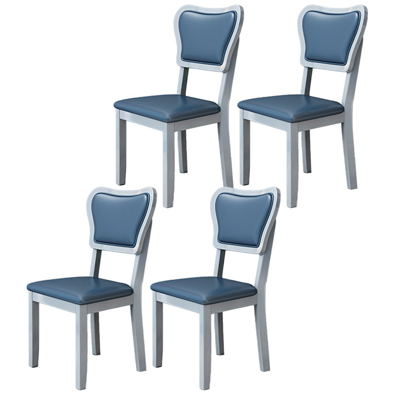 Indoor Scandinavian Side Chair Wood Upholstered Open Back Dining Room Chair Dark Blue 4 Piece Set Clearhalo ' kitchen&dining_furn' 'Dining Chairs' 'Dining Tables & Seating' 'dining_chair' 'furn' 'furn_dining_chair' 'Furniture' 'furniture_dining_chair' 'Kitchen & Dining Furniture' 'kitchen' 4056076