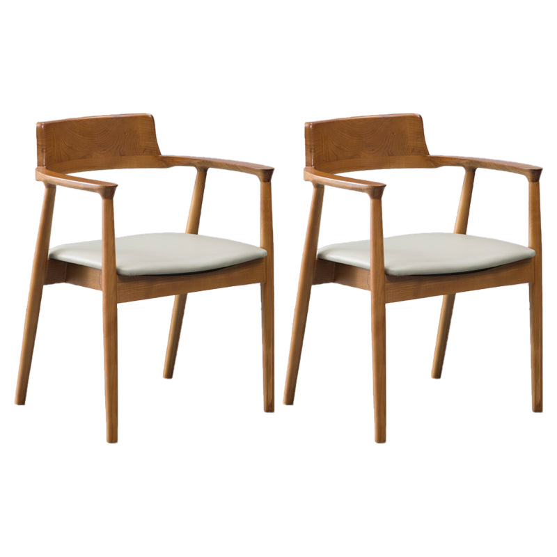 Traditional Style Ash Wood Chairs Kitchen Dining Open Back Arm Chair Set Grey 2 Piece Set Clearhalo ' kitchen&dining_furn' 'Dining Chairs' 'Dining Tables & Seating' 'dining_chair' 'furn' 'furn_dining_chair' 'Furniture' 'furniture_dining_chair' 'Kitchen & Dining Furniture' 'kitchen' 4056120