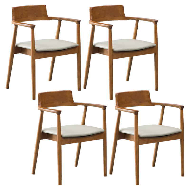 Traditional Style Ash Wood Chairs Kitchen Dining Open Back Arm Chair Set Grey 4 Piece Set Clearhalo ' kitchen&dining_furn' 'Dining Chairs' 'Dining Tables & Seating' 'dining_chair' 'furn' 'furn_dining_chair' 'Furniture' 'furniture_dining_chair' 'Kitchen & Dining Furniture' 'kitchen' 4056123