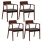 Traditional Style Ash Wood Chairs Kitchen Dining Open Back Arm Chair Set Red 4 Piece Set Clearhalo ' kitchen&dining_furn' 'Dining Chairs' 'Dining Tables & Seating' 'dining_chair' 'furn' 'furn_dining_chair' 'Furniture' 'furniture_dining_chair' 'Kitchen & Dining Furniture' 'kitchen' 4056129