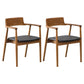 Traditional Style Ash Wood Chairs Kitchen Dining Open Back Arm Chair Set Brown 2 Piece Set Clearhalo ' kitchen&dining_furn' 'Dining Chairs' 'Dining Tables & Seating' 'dining_chair' 'furn' 'furn_dining_chair' 'Furniture' 'furniture_dining_chair' 'Kitchen & Dining Furniture' 'kitchen' 4056133