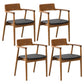 Traditional Style Ash Wood Chairs Kitchen Dining Open Back Arm Chair Set Brown 4 Piece Set Clearhalo ' kitchen&dining_furn' 'Dining Chairs' 'Dining Tables & Seating' 'dining_chair' 'furn' 'furn_dining_chair' 'Furniture' 'furniture_dining_chair' 'Kitchen & Dining Furniture' 'kitchen' 4056134