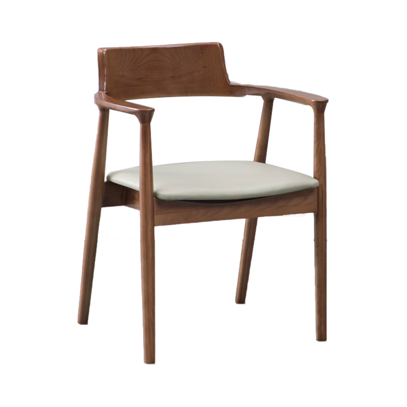 Traditional Style Ash Wood Chairs Kitchen Dining Open Back Arm Chair Set Red Brown 1 Piece Clearhalo ' kitchen&dining_furn' 'Dining Chairs' 'Dining Tables & Seating' 'dining_chair' 'furn' 'furn_dining_chair' 'Furniture' 'furniture_dining_chair' 'Kitchen & Dining Furniture' 'kitchen' 4056137