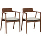 Traditional Style Ash Wood Chairs Kitchen Dining Open Back Arm Chair Set Red Brown 2 Piece Set Clearhalo ' kitchen&dining_furn' 'Dining Chairs' 'Dining Tables & Seating' 'dining_chair' 'furn' 'furn_dining_chair' 'Furniture' 'furniture_dining_chair' 'Kitchen & Dining Furniture' 'kitchen' 4056139