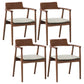 Traditional Style Ash Wood Chairs Kitchen Dining Open Back Arm Chair Set Red Brown 4 Piece Set Clearhalo ' kitchen&dining_furn' 'Dining Chairs' 'Dining Tables & Seating' 'dining_chair' 'furn' 'furn_dining_chair' 'Furniture' 'furniture_dining_chair' 'Kitchen & Dining Furniture' 'kitchen' 4056140