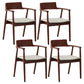 Traditional Style Ash Wood Chairs Kitchen Dining Open Back Arm Chair Set Red-Gray 4 Piece Set Clearhalo ' kitchen&dining_furn' 'Dining Chairs' 'Dining Tables & Seating' 'dining_chair' 'furn' 'furn_dining_chair' 'Furniture' 'furniture_dining_chair' 'Kitchen & Dining Furniture' 'kitchen' 4056146