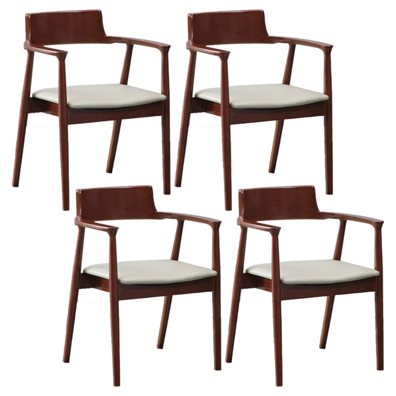 Traditional Style Ash Wood Chairs Kitchen Dining Open Back Arm Chair Set Red-Gray 4 Piece Set Clearhalo ' kitchen&dining_furn' 'Dining Chairs' 'Dining Tables & Seating' 'dining_chair' 'furn' 'furn_dining_chair' 'Furniture' 'furniture_dining_chair' 'Kitchen & Dining Furniture' 'kitchen' 4056146