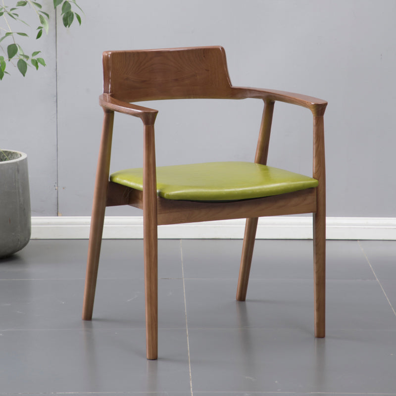 Traditional Style Ash Wood Chairs Kitchen Dining Open Back Arm Chair Set Dark Brown 1 Piece Clearhalo ' kitchen&dining_furn' 'Dining Chairs' 'Dining Tables & Seating' 'dining_chair' 'furn' 'furn_dining_chair' 'Furniture' 'furniture_dining_chair' 'Kitchen & Dining Furniture' 'kitchen' 4056147