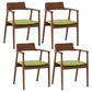 Traditional Style Ash Wood Chairs Kitchen Dining Open Back Arm Chair Set Dark Brown 4 Piece Set Clearhalo ' kitchen&dining_furn' 'Dining Chairs' 'Dining Tables & Seating' 'dining_chair' 'furn' 'furn_dining_chair' 'Furniture' 'furniture_dining_chair' 'Kitchen & Dining Furniture' 'kitchen' 4056149