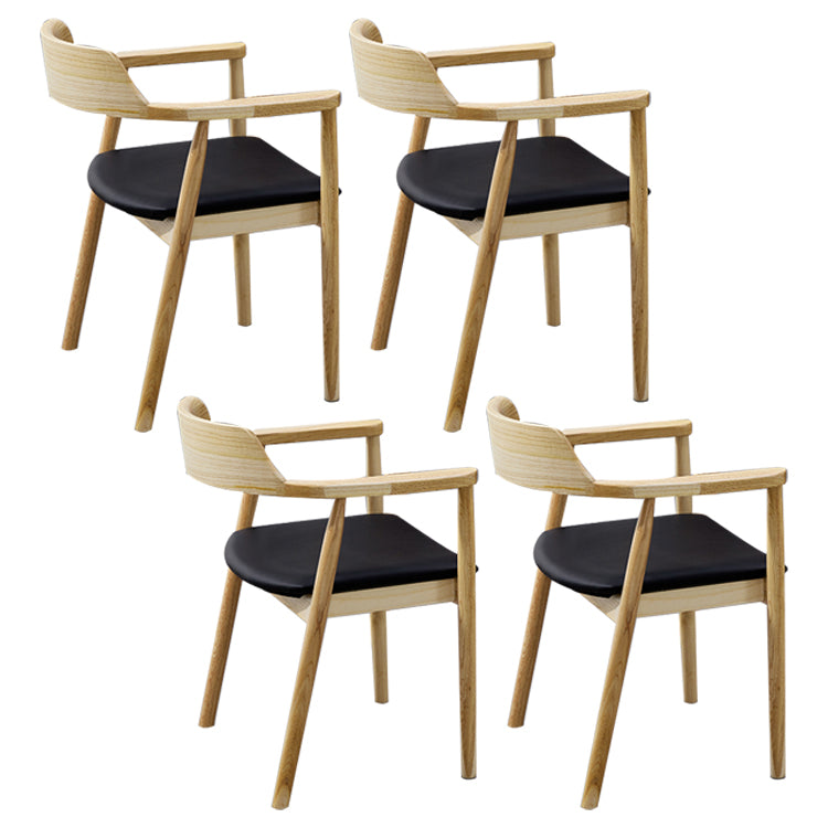 Traditional Style Ash Wood Chairs Kitchen Dining Open Back Arm Chair Set Natural 4 Piece Set Clearhalo ' kitchen&dining_furn' 'Dining Chairs' 'Dining Tables & Seating' 'dining_chair' 'furn' 'furn_dining_chair' 'Furniture' 'furniture_dining_chair' 'Kitchen & Dining Furniture' 'kitchen' 4056152