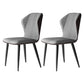 Wingback Upholstered Armless Dining Chairs Side Chairs with Metal Legs Grey 2 Piece Set Clearhalo ' kitchen&dining_furn' 'Dining Chairs' 'Dining Tables & Seating' 'dining_chair' 'furn' 'furn_dining_chair' 'Furniture' 'furniture_dining_chair' 'Kitchen & Dining Furniture' 'kitchen' 4056160