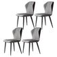 Wingback Upholstered Armless Dining Chairs Side Chairs with Metal Legs Grey 4 Piece Set Clearhalo ' kitchen&dining_furn' 'Dining Chairs' 'Dining Tables & Seating' 'dining_chair' 'furn' 'furn_dining_chair' 'Furniture' 'furniture_dining_chair' 'Kitchen & Dining Furniture' 'kitchen' 4056162
