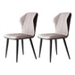 Wingback Upholstered Armless Dining Chairs Side Chairs with Metal Legs Off-White 2 Piece Set Clearhalo ' kitchen&dining_furn' 'Dining Chairs' 'Dining Tables & Seating' 'dining_chair' 'furn' 'furn_dining_chair' 'Furniture' 'furniture_dining_chair' 'Kitchen & Dining Furniture' 'kitchen' 4056208