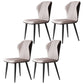 Wingback Upholstered Armless Dining Chairs Side Chairs with Metal Legs Off-White 4 Piece Set Clearhalo ' kitchen&dining_furn' 'Dining Chairs' 'Dining Tables & Seating' 'dining_chair' 'furn' 'furn_dining_chair' 'Furniture' 'furniture_dining_chair' 'Kitchen & Dining Furniture' 'kitchen' 4056209