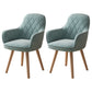 Upholstered Dining Arm Chair Solid Back Armchair with Wood Legs (Set of 2) Light Blue Clearhalo ' kitchen&dining_furn' 'Dining Chairs' 'Dining Tables & Seating' 'dining_chair' 'furn' 'furn_dining_chair' 'Furniture' 'furniture_dining_chair' 'Kitchen & Dining Furniture' 'kitchen' 4056221