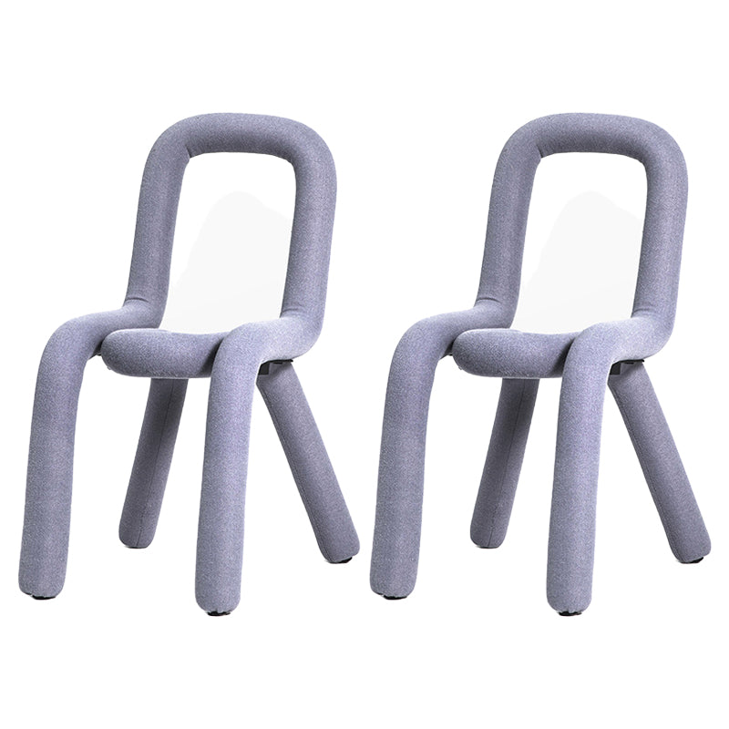 Contemporary Style Velvet Chairs Open Back Side Kitchen Dining Room Chair Dark Gray 2 Piece Set Clearhalo ' kitchen&dining_furn' 'Dining Chairs' 'Dining Tables & Seating' 'dining_chair' 'furn' 'furn_dining_chair' 'Furniture' 'furniture_dining_chair' 'Kitchen & Dining Furniture' 'kitchen' 4056236