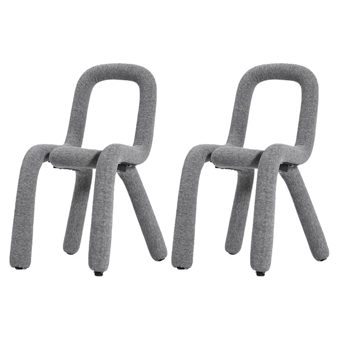 Contemporary Style Velvet Chairs Open Back Side Kitchen Dining Room Chair Silver 2 Piece Set Clearhalo ' kitchen&dining_furn' 'Dining Chairs' 'Dining Tables & Seating' 'dining_chair' 'furn' 'furn_dining_chair' 'Furniture' 'furniture_dining_chair' 'Kitchen & Dining Furniture' 'kitchen' 4056243