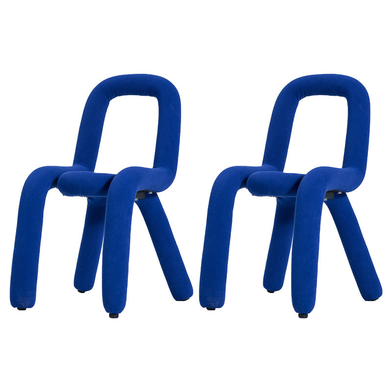 Contemporary Style Velvet Chairs Open Back Side Kitchen Dining Room Chair Blue 2 Piece Set Clearhalo ' kitchen&dining_furn' 'Dining Chairs' 'Dining Tables & Seating' 'dining_chair' 'furn' 'furn_dining_chair' 'Furniture' 'furniture_dining_chair' 'Kitchen & Dining Furniture' 'kitchen' 4056258