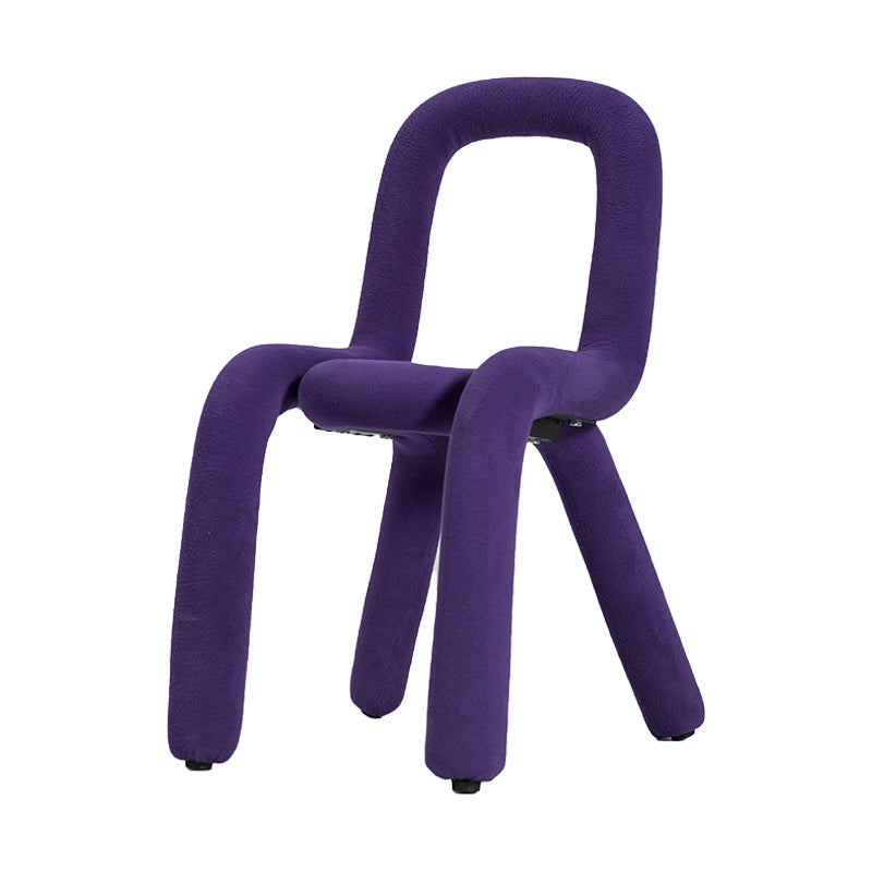 Contemporary Style Velvet Chairs Open Back Side Kitchen Dining Room Chair Purple 1 Piece Clearhalo ' kitchen&dining_furn' 'Dining Chairs' 'Dining Tables & Seating' 'dining_chair' 'furn' 'furn_dining_chair' 'Furniture' 'furniture_dining_chair' 'Kitchen & Dining Furniture' 'kitchen' 4056260