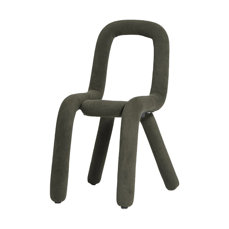 Contemporary Style Velvet Chairs Open Back Side Kitchen Dining Room Chair Army Green 1 Piece Clearhalo ' kitchen&dining_furn' 'Dining Chairs' 'Dining Tables & Seating' 'dining_chair' 'furn' 'furn_dining_chair' 'Furniture' 'furniture_dining_chair' 'Kitchen & Dining Furniture' 'kitchen' 4056269