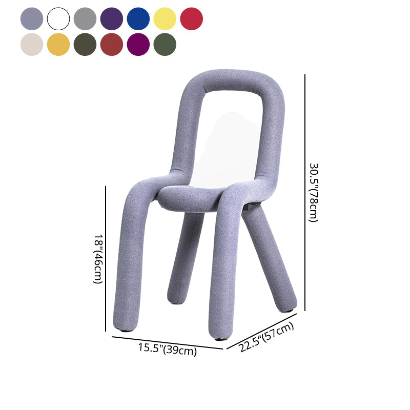 Contemporary Style Velvet Chairs Open Back Side Kitchen Dining Room Chair Clearhalo ' kitchen&dining_furn' 'Dining Chairs' 'Dining Tables & Seating' 'dining_chair' 'furn' 'furn_dining_chair' 'Furniture' 'furniture_dining_chair' 'Kitchen & Dining Furniture' 'kitchen' 4056281