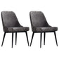 Scandinavian Style Metal Chairs Kitchen Dining Room Solid Back Side Chair Set Grey 2 Piece Set Black Clearhalo ' kitchen&dining_furn' 'Dining Chairs' 'Dining Tables & Seating' 'dining_chair' 'furn' 'furn_dining_chair' 'Furniture' 'furniture_dining_chair' 'Kitchen & Dining Furniture' 'kitchen' 4056285