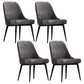 Scandinavian Style Metal Chairs Kitchen Dining Room Solid Back Side Chair Set Grey 4 Piece Set Black Clearhalo ' kitchen&dining_furn' 'Dining Chairs' 'Dining Tables & Seating' 'dining_chair' 'furn' 'furn_dining_chair' 'Furniture' 'furniture_dining_chair' 'Kitchen & Dining Furniture' 'kitchen' 4056287