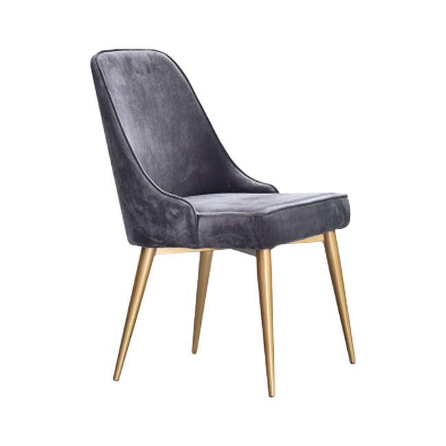 Scandinavian Style Metal Chairs Kitchen Dining Room Solid Back Side Chair Set Grey 1 Piece Brass Gold Clearhalo ' kitchen&dining_furn' 'Dining Chairs' 'Dining Tables & Seating' 'dining_chair' 'furn' 'furn_dining_chair' 'Furniture' 'furniture_dining_chair' 'Kitchen & Dining Furniture' 'kitchen' 4056289