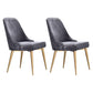 Scandinavian Style Metal Chairs Kitchen Dining Room Solid Back Side Chair Set Grey 2 Piece Set Brass Gold Clearhalo ' kitchen&dining_furn' 'Dining Chairs' 'Dining Tables & Seating' 'dining_chair' 'furn' 'furn_dining_chair' 'Furniture' 'furniture_dining_chair' 'Kitchen & Dining Furniture' 'kitchen' 4056290