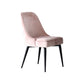 Scandinavian Style Metal Chairs Kitchen Dining Room Solid Back Side Chair Set Pink 1 Piece Black Clearhalo ' kitchen&dining_furn' 'Dining Chairs' 'Dining Tables & Seating' 'dining_chair' 'furn' 'furn_dining_chair' 'Furniture' 'furniture_dining_chair' 'Kitchen & Dining Furniture' 'kitchen' 4056294