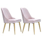 Scandinavian Style Metal Chairs Kitchen Dining Room Solid Back Side Chair Set Pink 2 Piece Set Brass Gold Clearhalo ' kitchen&dining_furn' 'Dining Chairs' 'Dining Tables & Seating' 'dining_chair' 'furn' 'furn_dining_chair' 'Furniture' 'furniture_dining_chair' 'Kitchen & Dining Furniture' 'kitchen' 4056303