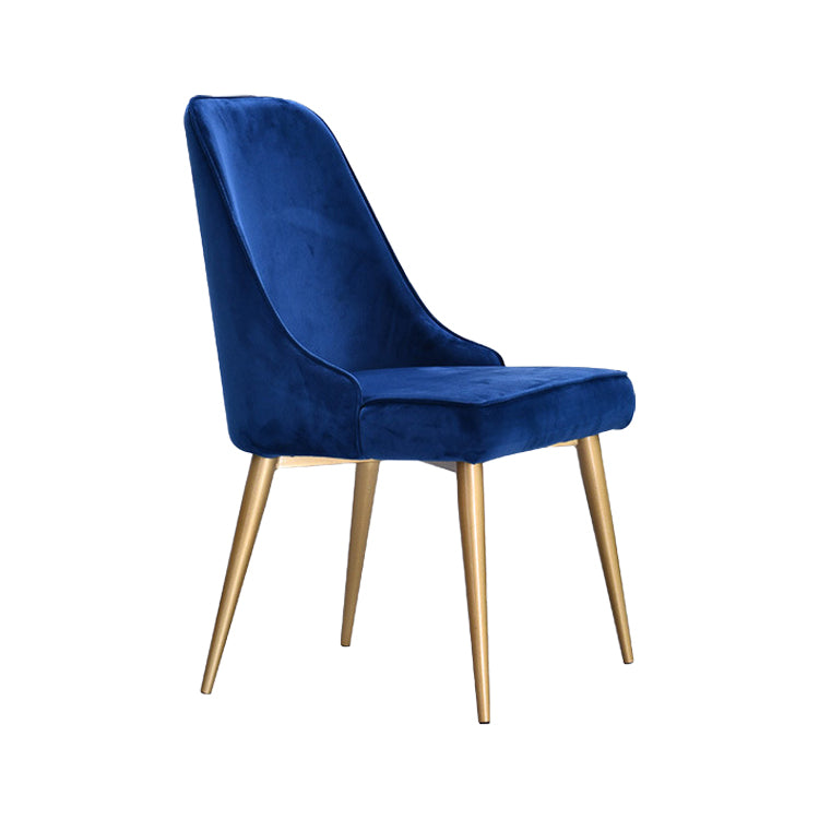 Scandinavian Style Metal Chairs Kitchen Dining Room Solid Back Side Chair Set Blue 1 Piece Brass Gold Clearhalo ' kitchen&dining_furn' 'Dining Chairs' 'Dining Tables & Seating' 'dining_chair' 'furn' 'furn_dining_chair' 'Furniture' 'furniture_dining_chair' 'Kitchen & Dining Furniture' 'kitchen' 4056308