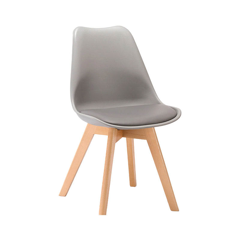 Scandinavian Bedroom Upholstered Side Chair Matte Finish Parsons Dining Chair Grey 1 Piece Clearhalo ' kitchen&dining_furn' 'Dining Chairs' 'Dining Tables & Seating' 'dining_chair' 'Furniture' 'furniture_dining_chair' 'Kitchen & Dining Furniture' 'kitchen' 4056322