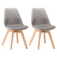 Scandinavian Bedroom Upholstered Side Chair Matte Finish Parsons Dining Chair Grey Set of 2 Clearhalo ' kitchen&dining_furn' 'Dining Chairs' 'Dining Tables & Seating' 'dining_chair' 'Furniture' 'furniture_dining_chair' 'Kitchen & Dining Furniture' 'kitchen' 4056323