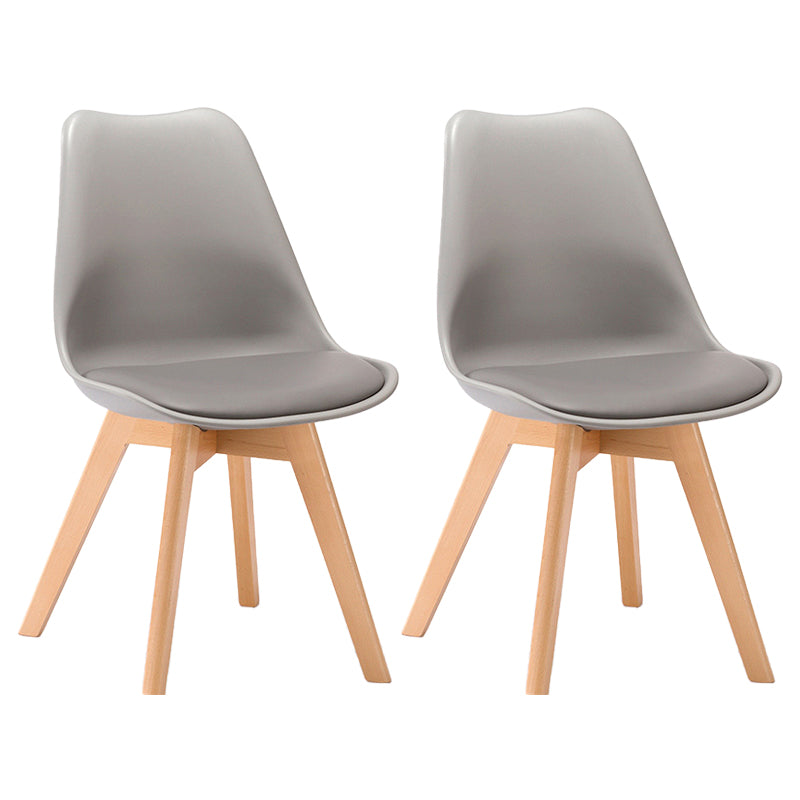 Scandinavian Bedroom Upholstered Side Chair Matte Finish Parsons Dining Chair Grey Set of 2 Clearhalo ' kitchen&dining_furn' 'Dining Chairs' 'Dining Tables & Seating' 'dining_chair' 'Furniture' 'furniture_dining_chair' 'Kitchen & Dining Furniture' 'kitchen' 4056323