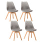 Scandinavian Bedroom Upholstered Side Chair Matte Finish Parsons Dining Chair Grey Set of 4 Clearhalo ' kitchen&dining_furn' 'Dining Chairs' 'Dining Tables & Seating' 'dining_chair' 'Furniture' 'furniture_dining_chair' 'Kitchen & Dining Furniture' 'kitchen' 4056325