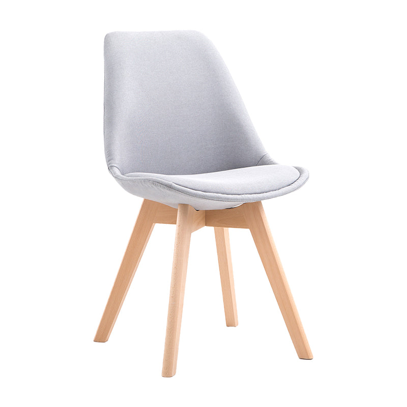 Scandinavian Bedroom Upholstered Side Chair Matte Finish Parsons Dining Chair Light Gray 1 Piece Clearhalo ' kitchen&dining_furn' 'Dining Chairs' 'Dining Tables & Seating' 'dining_chair' 'Furniture' 'furniture_dining_chair' 'Kitchen & Dining Furniture' 'kitchen' 4056327